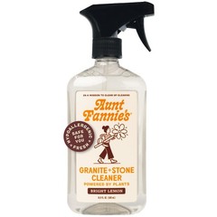 Aunt Fannies Granite Cleaner 32oz Lemon Stone Counter Spray Plant Based