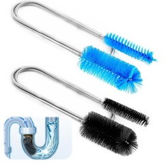 2 Pcs Flexible Drain Pipe Cleaning Brush 36 Extra Long Double Ended Nylon Bris