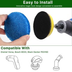 32pcs Electric Cleaning Brush Pad Set, 8 Foam Pads 8 Kitchen Mats 8 Performan…