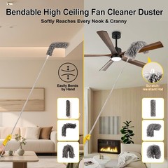 Microfiber Feather Duster 5-in-1 Kit, Dusters for Cleaning, Duster with Exten…