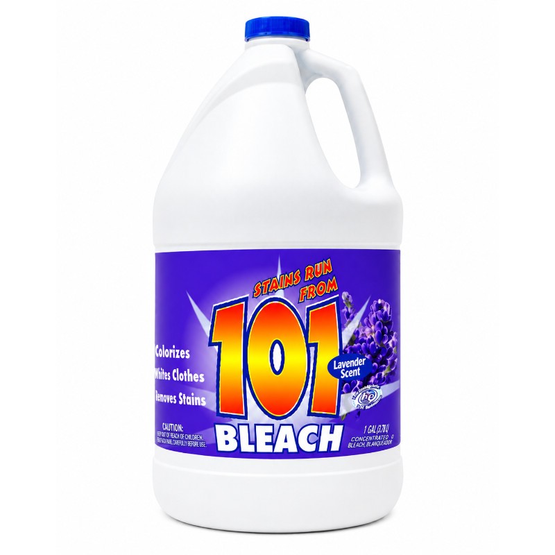 3x 101 Lavender Bleach 2% Liquid Cleaner Scented Home Bulk Lot 1Gal