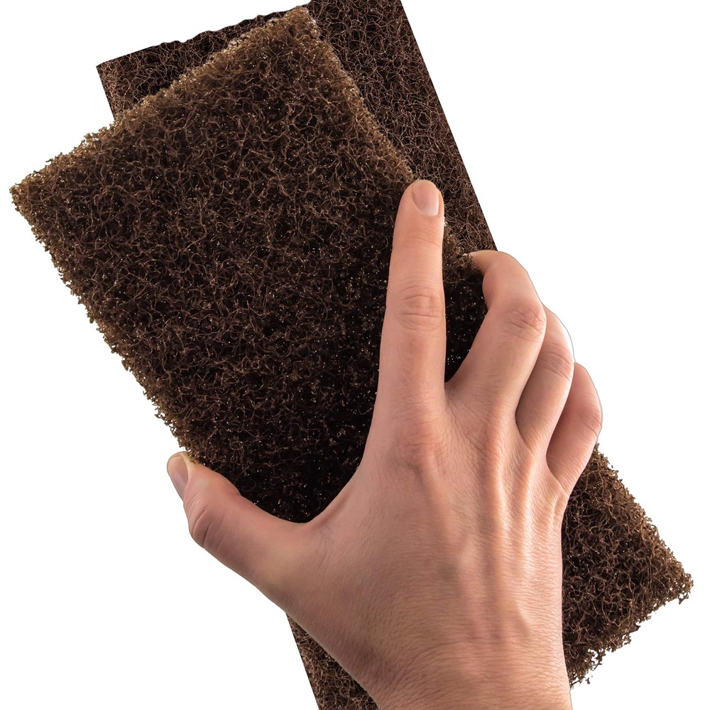 Heavy Duty XL Brown Scouring Pad 2 Pack. 10 x 4.5in Large Multipurpose Nylon …