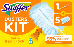 Swiffer Dusters Starter Kit, Kit Includes 1 Handle and 5 Dusters