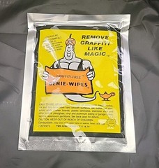 Getex Graffiti Free Genie Wipes Non-Toxic All Purpose Remover Paint, Graffiti