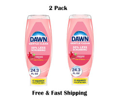 Dawn Gentle Clean EZ-Squeeze Dish Soap, Pomegranate Rose Water 24.3 fl oz 2 Pack