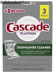 Cascade PLATINUM DISHWASHER CLEANER 3 Count Per Box