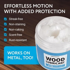 Impresa 6 Oz Wood Drawer Wax Paste – Friction-Free Sliding and Slide Wax – Sq…