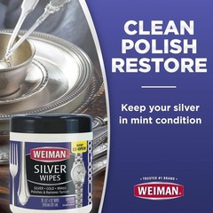 Weiman Jewelry Polish Cleaner, Tarnish Remover Wipes For silver & Gold 20