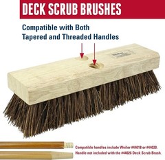 9″ Palmyra Fill Deck Scrub Brush – Heavy-Duty Wood Block for Tough Cleaning