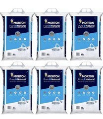(6 PK) Morton Pure & Natural 4-in-1 Water Softener Salt Crystals 40 lb