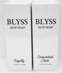 BLYSS Mop Soap Royalty & Sunwashed Linen 16.9 Oz Concentrate Exp 2029 / Lot Of 2