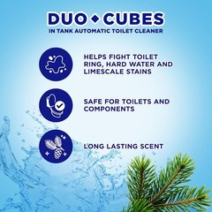 Alpine Fresh In-Tank Toilet Cleaner Duo-Cubes, 4 Count – Long-Lasting Freshness