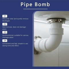 1-2pcs Drain Strong Pipe Cleaning Powder Quickly Clean Sewers & Eliminate Odors