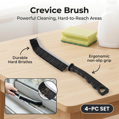 4 Pcs Multi-Purpose Hard Bristle Crevice Cleaning Brush Small Deep Gap Cleaning