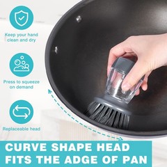 Soap Palm Brush Storage Set, 1 Piece Kitchen Brush with Bracket for Cleaning …