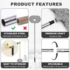 Ceiling Fan Cleaner Duster – Adjustable Duster with Extension Pole,Dusters fo…