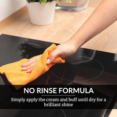 Cooktop Cleaning Cream, Fast Acting No-Rinse Cooktop Cleaner for Glass Ceramic C