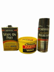 Vintage Johnson Paste Wax Minwax Polyurethane Wipe On Poly Bundle Wood Finish