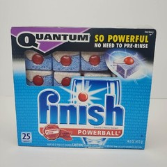 Finish Powerball 14.6 Oz Super Charged Quantum Max 25 Caps Dishwasher Pods