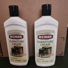 2x Weiman Furniture Cream w/Lemon Oil 8 oz Clean Protect Wood UVX-15 Sunscreen