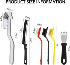 Crevice Cleaning Brush 12-Pack – Heavy Duty Hard Bristle Gap Brush for Deep C…