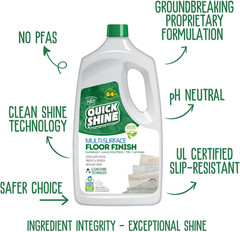 Quick Shine Floor Finish 64 Oz Hardwood Laminate Vinyl Tile Floor Polish