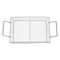 High Temperature Stainless Steel Ultrasonic Cleaner Basket with Swinging Handle