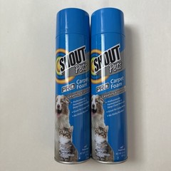 (2) Shout Pets PRO Carpet Foam Spray for Carpeting & Upholstery, 22 oz