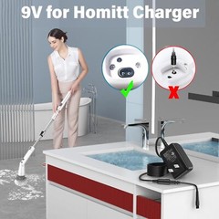 9v For Homitt Electric Spin Scrubber Charger Power Cord Fit For Homitt Scrubber
