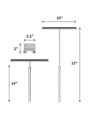 Shower Squeegee with Long Handle and Adhesive Hook. for Glass Doors, Tile Wal…