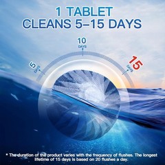 Vacplus Toilet Bowl Cleaner Tablets 12 Pack Automatic Tank Cleaner Deodorizer