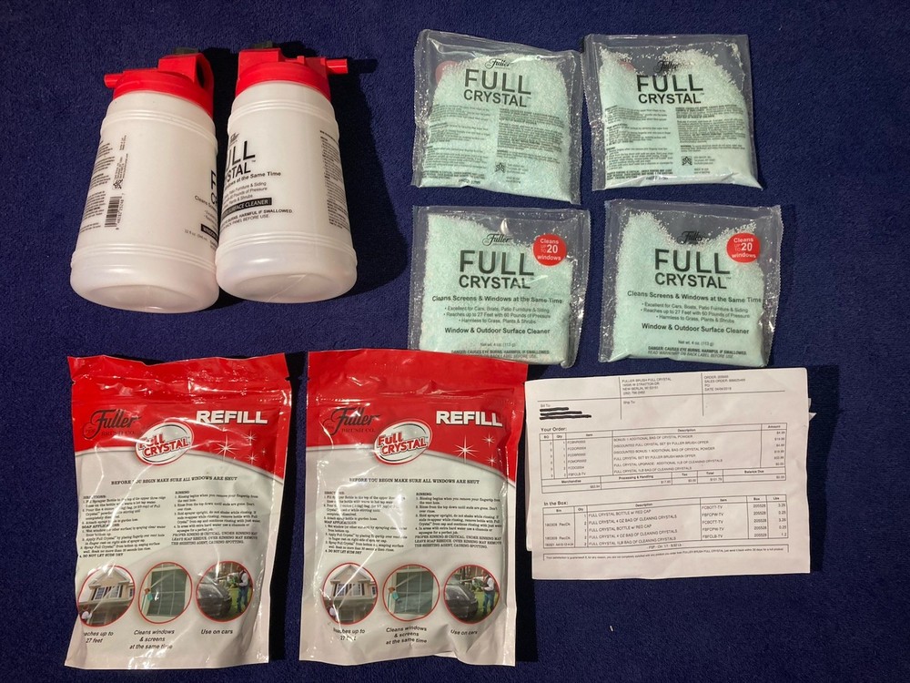 Full Crystal -Window/Outdoor Cleaning System-2 Bottles, 3lbs of Cleaner Powder