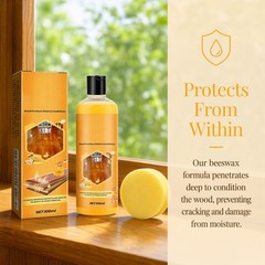 Beeswax Wood Furniture Polish Conditioner All‑in‑One Cleaner Restorer 100ml USA