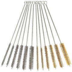 12 Pcs Brass Wire Brush Stainless Steel Wire Brush Set, 12″/30.5cm Long, Roun…