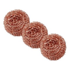 3 Pack Copper Metal Wire Sponge Balls For Iron Tip Nozzle And Slag Removal