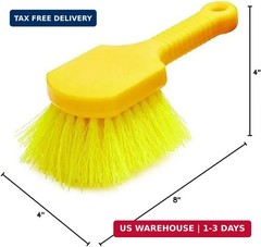 Rubbermaid Commercial 8″ Utility Scrub Brush, Plastic Handle, Synthetic Bristles