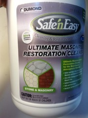 Dumond 0998 Safe ‘n Easy Heavy-Duty Masonry Restoration Cleaner 39C349 DUMOND