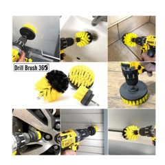 Scrubbing Drill Brush Attachments Shower Kitchen Professional Cleaning Time Save