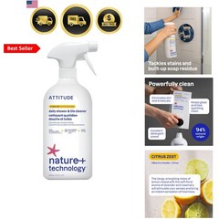 Shower & Tile Cleaner Spray, EWG Verified, Bathroom Cleaner Removes Soap Scum…