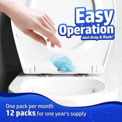 Vacplus Septic Tank Treatment 12 1 Count (Pack of 12), Blue(2X efficiency)