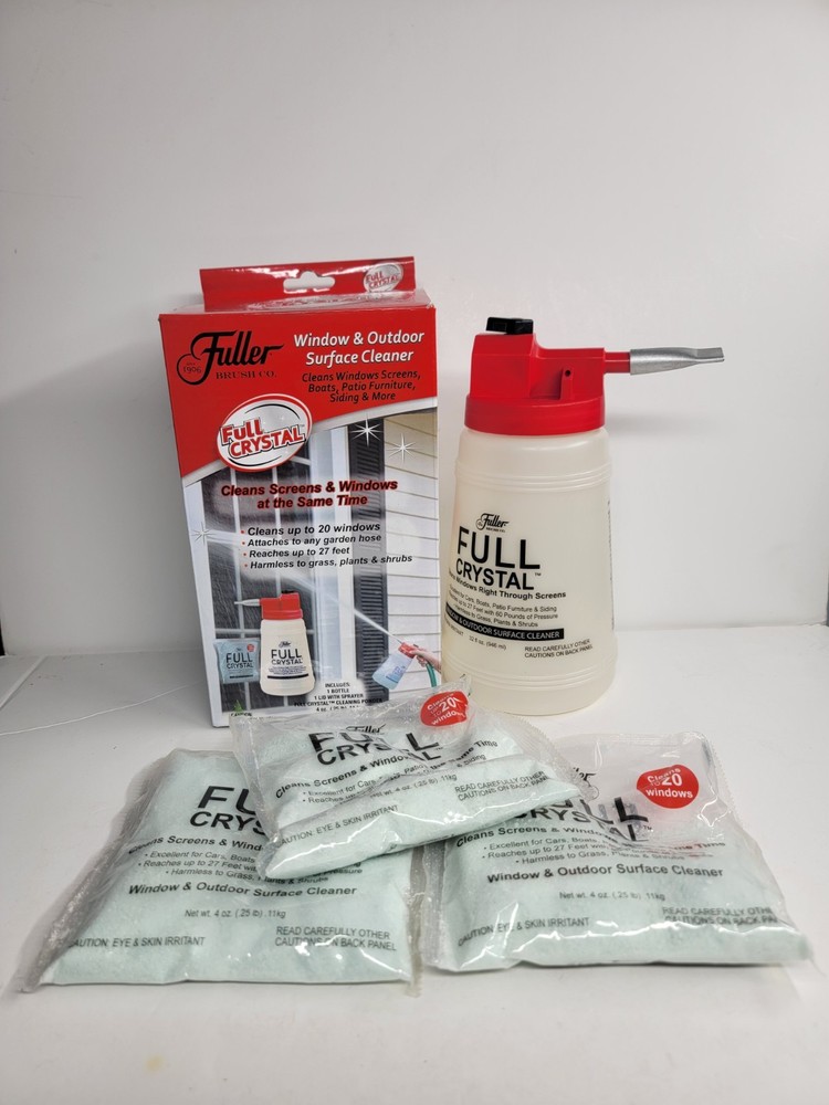 Fuller Brush FBFC-6 Full Crystal Window & Outdoor Surface Cleaner w/ 3 Refills