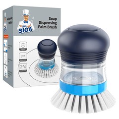 Soap Dispensing Palm Brush, 1 Pack, Navy/Blue