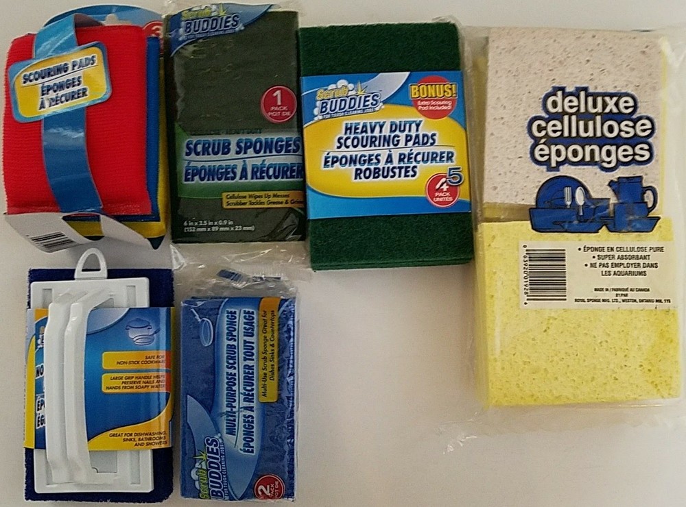 Kitchen Scrub Sponges Sponge Non-Scratch Scouring Pads, Select: Type