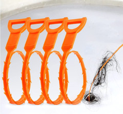 4 Pack 19.6 Inch Drain Snake Hair Drain Clog Remover Cleaning Tool (4 Pack 19.6