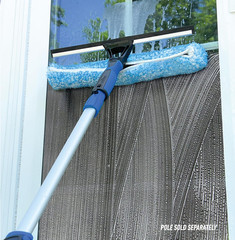 Professional Connect and Clean 2-In-1 Squeegee and Scrubber, 14” Window Cleaning