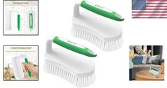 Comfort Grip Shower Scrubber Duo – Sturdy Stiff Bristles for Effortless Cleaning