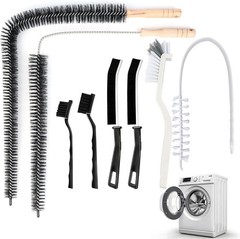 Washing Machine Cleaning Brush,Dryer Vent Cleaner Kit,Crevice Brush for Bathroom