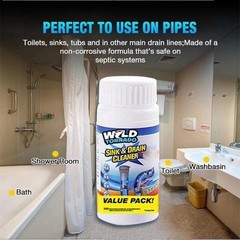 2X Wild Tornado Powerful Sink & Drain Cleaner High Efficiency Clog Remover Clean