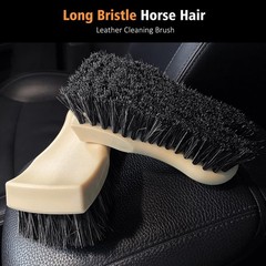 7PCS Car Interior Detailing Kit Horse Hair Leather Brush Applicator Pads