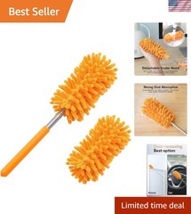 Microfiber Duster for Cleaning, Hand Washable Dusters with 2pcs Replaceable M…
